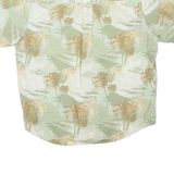 NATURAL ISSUE Mens Hawaiian Shirt Green Floral L