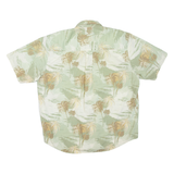 NATURAL ISSUE Mens Hawaiian Shirt Green Floral L