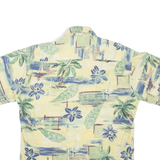 PIERRE CARDIN Mens Hawaiian Shirt Yellow Crazy Pattern M