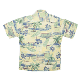 PIERRE CARDIN Mens Hawaiian Shirt Yellow Crazy Pattern M