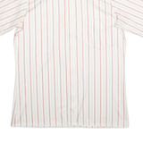 Full Zip Mens Shirt White Striped M