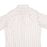 Full Zip Mens Shirt White Striped M