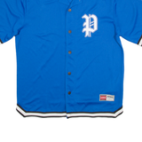 FSBN Relaxed Fit American Sports Mens Plain Shirt Blue 90s M