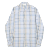 VERSE Mens Flannel Shirt Blue Check Long Sleeve M