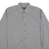 RENATO CAVALLI Classic Top Easy Care Mens Plain Shirt Grey Long Sleeve M