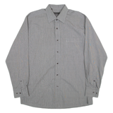 RENATO CAVALLI Classic Top Easy Care Mens Plain Shirt Grey Long Sleeve M