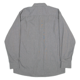 RENATO CAVALLI Classic Top Easy Care Mens Plain Shirt Grey Long Sleeve M