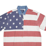 QUIZ AGAIN Womens Shirt Blue L