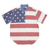 QUIZ AGAIN Womens Shirt Blue L