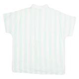 LOST SCENE Womens Shirt Blue Striped M