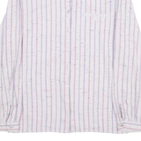 YOUR SIXTH SENSE Womens Shirt Purple Striped Long Sleeve S