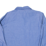 LAURAMAE Womens Plain Shirt Blue Long Sleeve L