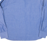 LAURAMAE Womens Plain Shirt Blue Long Sleeve L