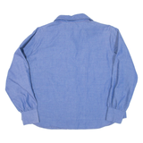 LAURAMAE Womens Plain Shirt Blue Long Sleeve L