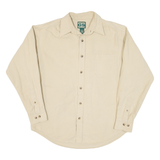 GUIDE SERIES Mens Plain Shirt Beige Long Sleeve S
