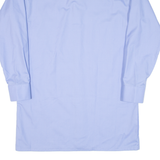AMSA Mens Plain Shirt Blue Long Sleeve L