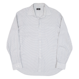 BOSS Mens Plain Shirt Grey Long Sleeve L