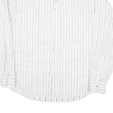 KARLOFF Mens Shirt White Striped Long Sleeve M