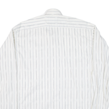 KARLOFF Mens Shirt White Striped Long Sleeve M