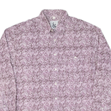 SPORTIVES NATURE Mens Shirt Purple Crazy Pattern Long Sleeve XL