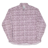 SPORTIVES NATURE Mens Shirt Purple Crazy Pattern Long Sleeve XL