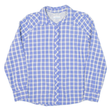 COLUMBIA Womens Shirt Blue Check Long Sleeve L