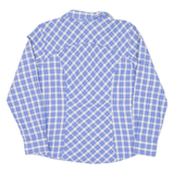 COLUMBIA Womens Shirt Blue Check Long Sleeve L