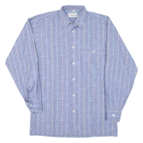 VISAGE Mens Shirt Purple Striped Long Sleeve S