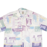 FASHION REPORT Mens Shirt Purple Crazy Pattern XL