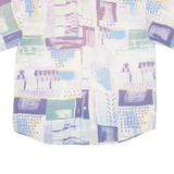 FASHION REPORT Mens Shirt Purple Crazy Pattern XL