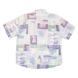 FASHION REPORT Mens Shirt Purple Crazy Pattern XL