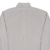 ZARA MEN Mens Shirt Grey Striped Long Sleeve L