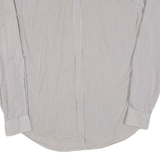ZARA MEN Mens Shirt Grey Striped Long Sleeve L