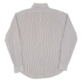 ZARA MEN Mens Shirt Grey Striped Long Sleeve L