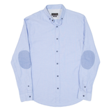 ZARA MAN Slim Fit Mens Plain Shirt Blue Long Sleeve S