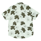 BLEND Mens Hawaiian Shirt Green Floral 2XL
