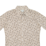Mens Shirt Brown Crazy Pattern L