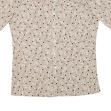 Mens Shirt Brown Crazy Pattern L