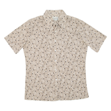 Mens Shirt Brown Crazy Pattern L