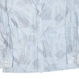 BEELINE FASHION Mens Shirt Blue Crazy Pattern Long Sleeve L