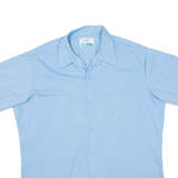 Mens Plain Shirt Blue L