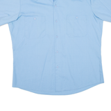 Mens Plain Shirt Blue L