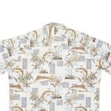 NATURAL ISSUE Mens Shirt Cream Crazy Pattern 2XL