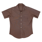 Mens Plain Shirt Brown M