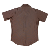 Mens Plain Shirt Brown M