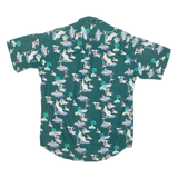 CLUB ROOM Mens Shirt Green Crazy Pattern S