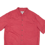 CARIBBEAN JOE Mens Plain Shirt Red L