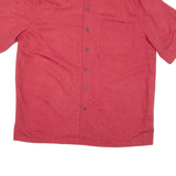 CARIBBEAN JOE Mens Plain Shirt Red L