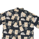 PURITAN Mens Shirt Black Crazy Pattern XL