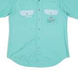 OCEAN LEAGUE Mens Plain Shirt Blue L